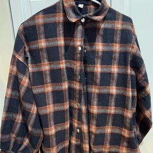 Plaid Button-Up Shirt